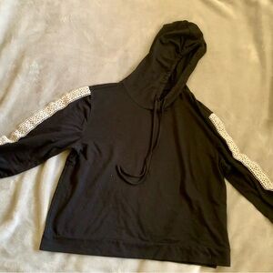 Flora crochet sleeve sweatshirt